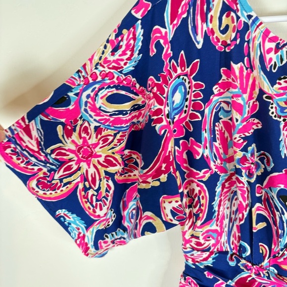 Lilly Pulitzer Perigi Boat Neck Romper Paisley Print Dress Small - Picture 5 of 14